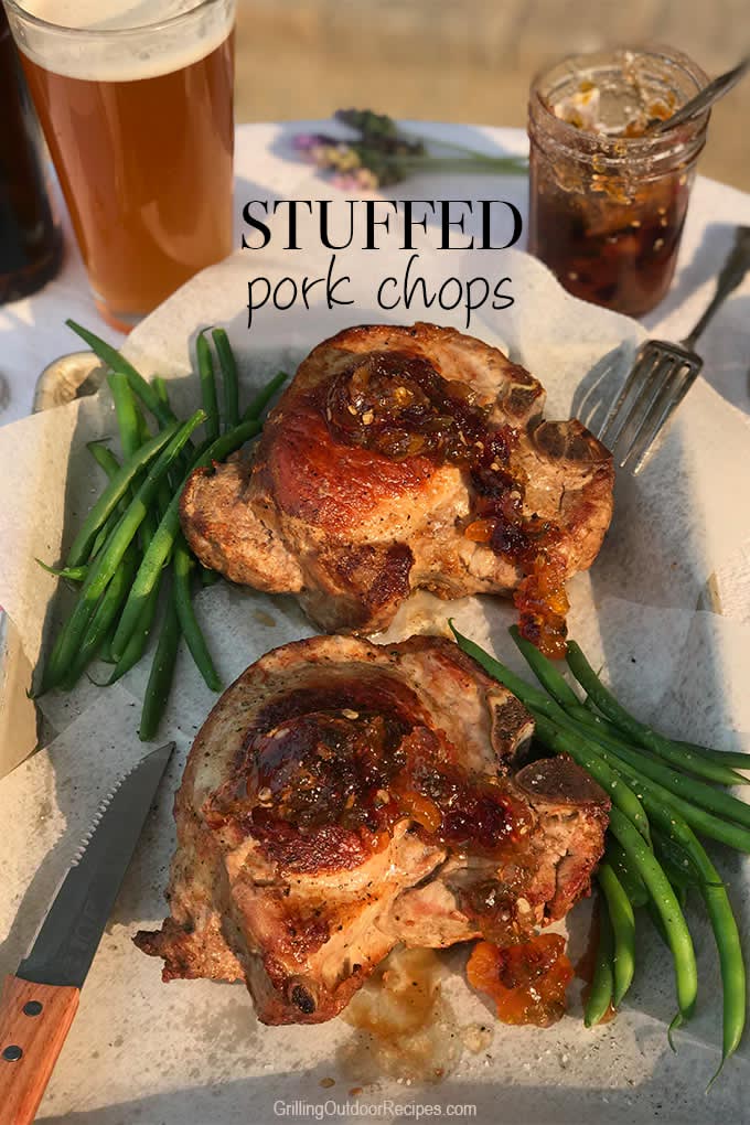 Stuffed Pork Chops with Jalapeño Chutney - Kitchen In The Garden