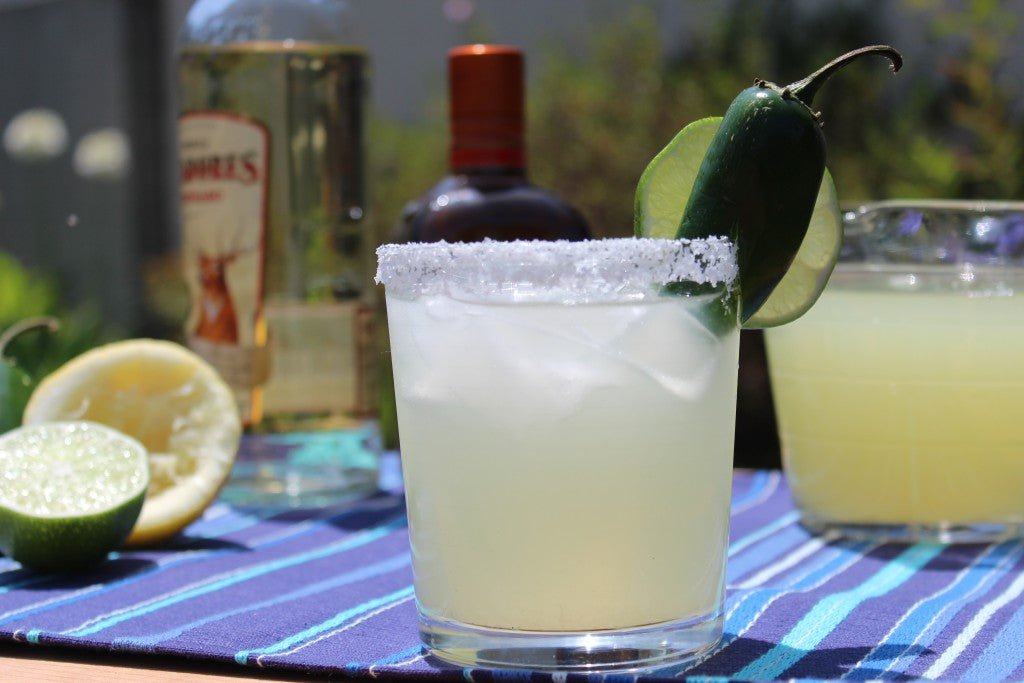 Sweet, Tart and Spicy Jalapeño Margarita - Kitchen In The Garden