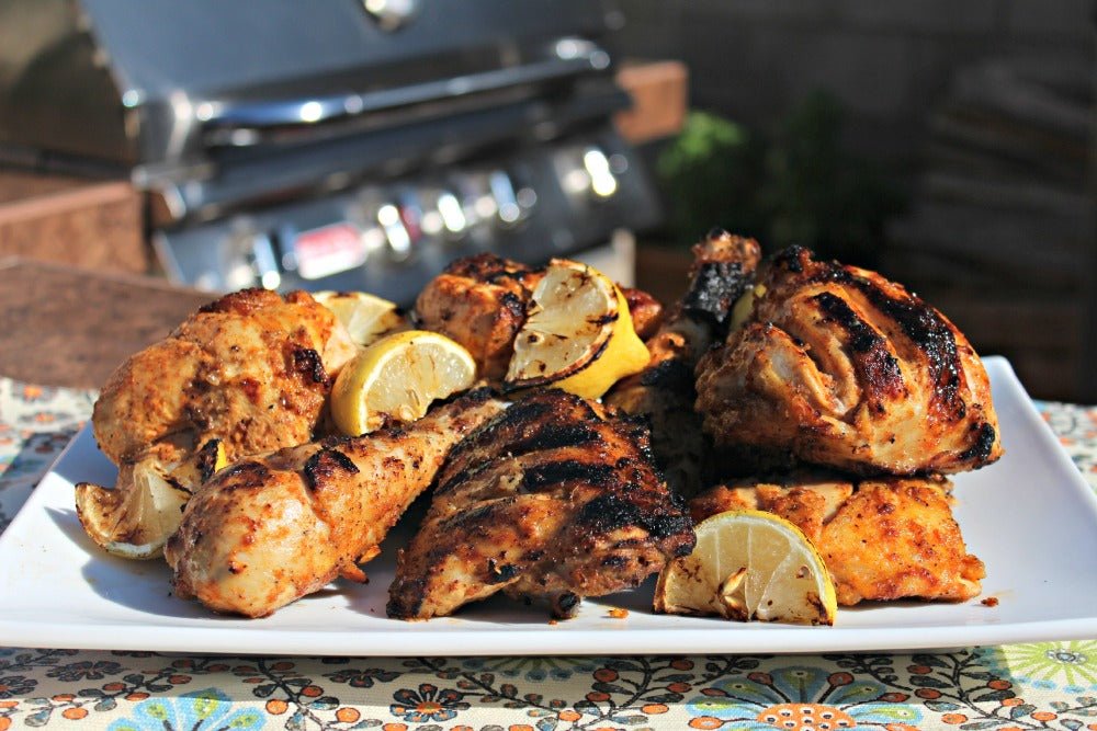 Tandoori Chicken with Grilled Lemons - Kitchen In The Garden