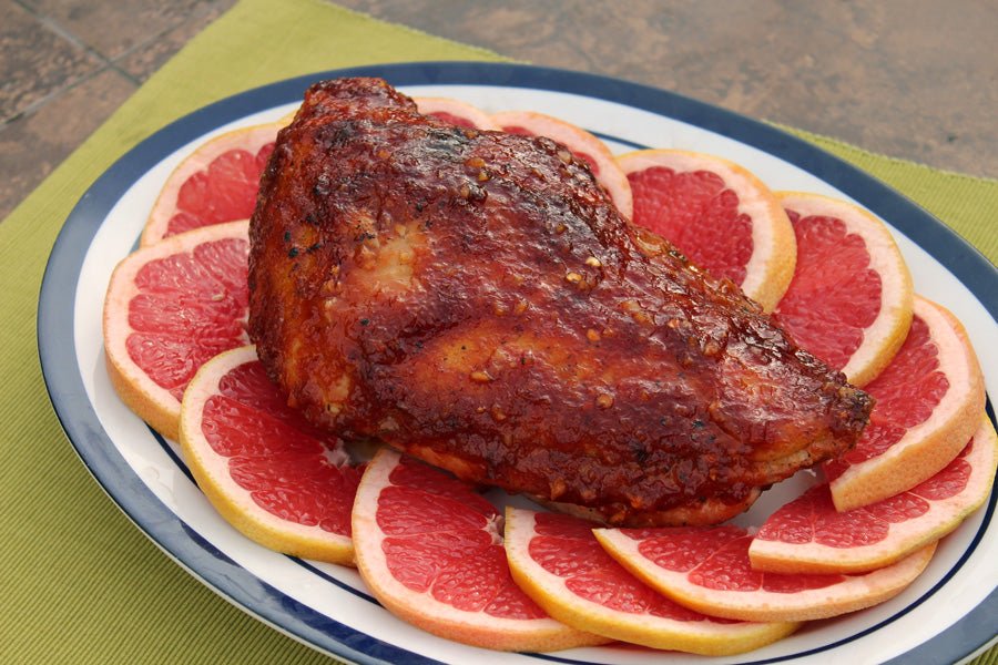 Turkey Breast with Caramelised Grapefruit BBQ Sauce - Kitchen In The Garden