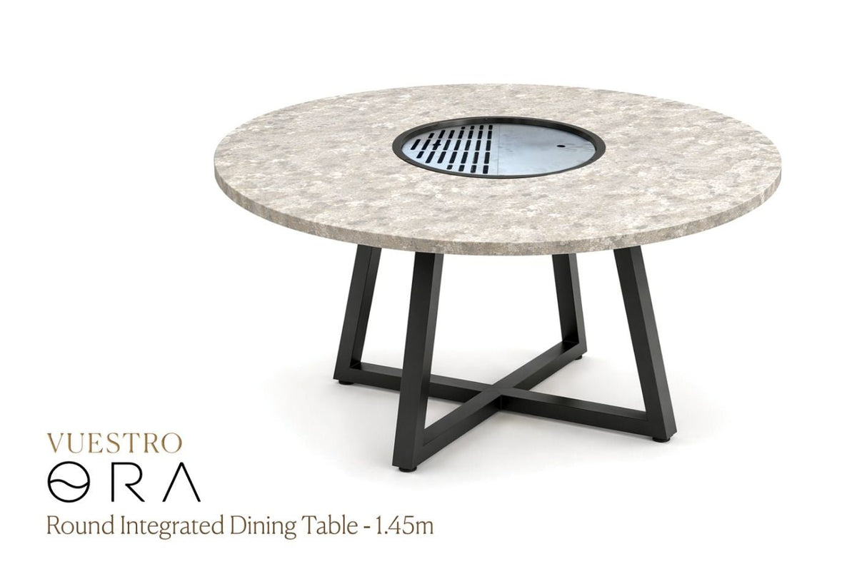 Vuestro Ora - Round Integrated Dining Table - Kitchen In The Garden