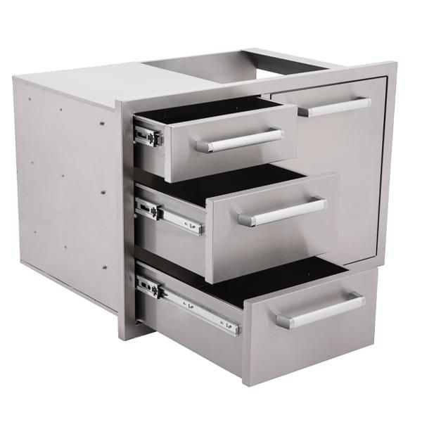 Whistler Burford Triple Drawer Bin Drawer Combo - Kitchen In The Garden