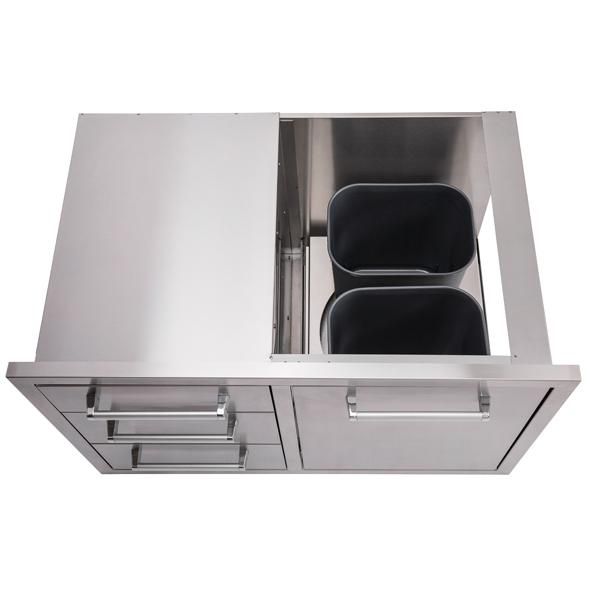 Whistler Burford Triple Drawer Bin Drawer Combo - Kitchen In The Garden