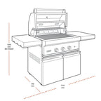 Wolf Gas Grill 107cm with Cart - Kitchen In The Garden
