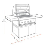 Wolf Gas Grill 76cm with Cart - Kitchen In The Garden