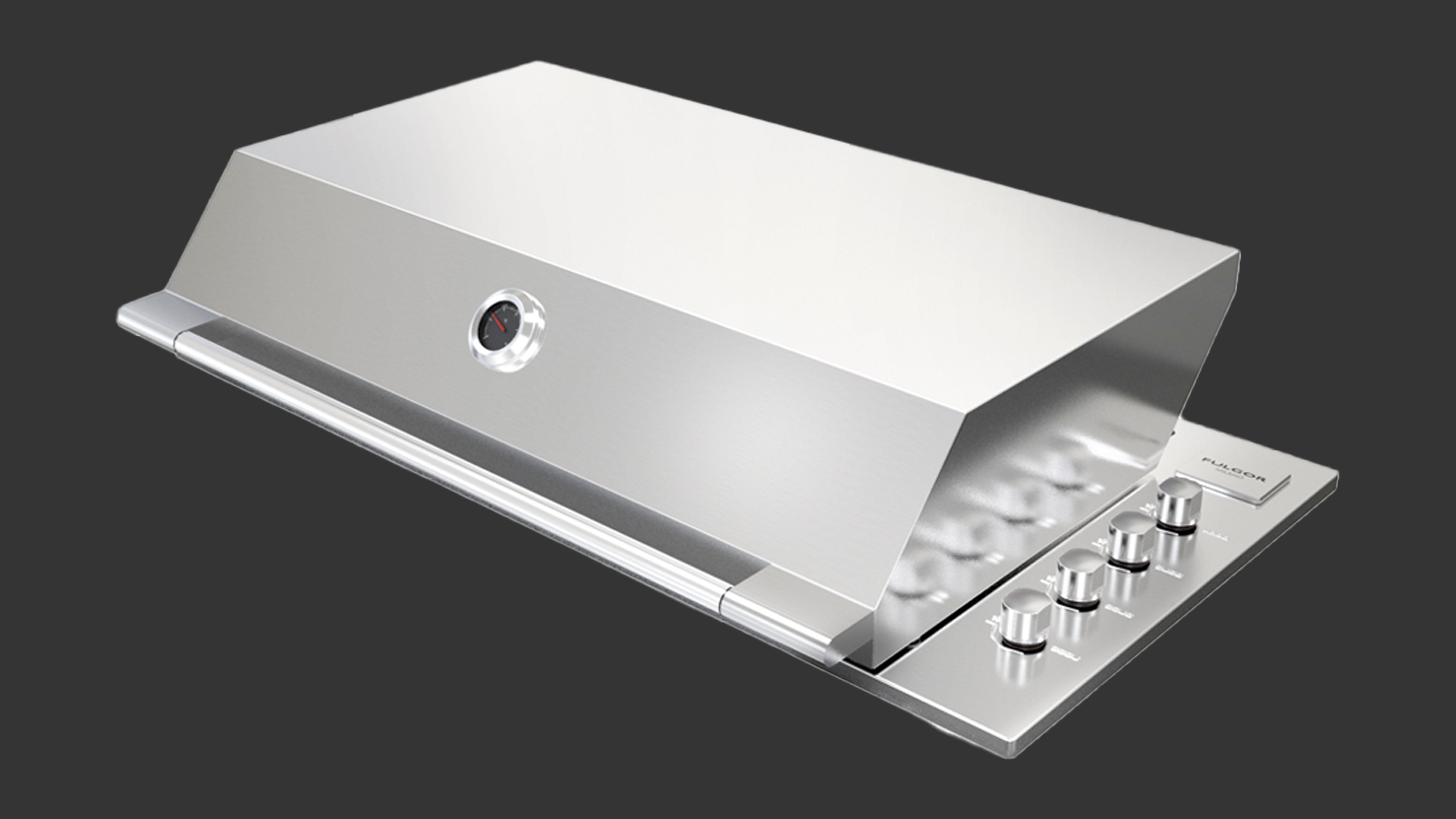 Fulgor FOBQ HL 1000 X stainless steel grill with high lid