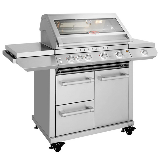 Buy the Beefeater 7000 Series Premium 4 Burner BBQ & Side Burner Trolley direct from Kitchen in the Surrey