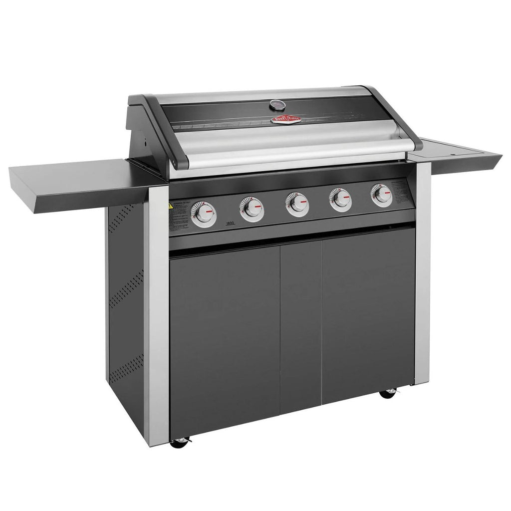 Beefeater 1600E 5 Burner Grill and Side Burner with Cart - Kitchen In The Garden
