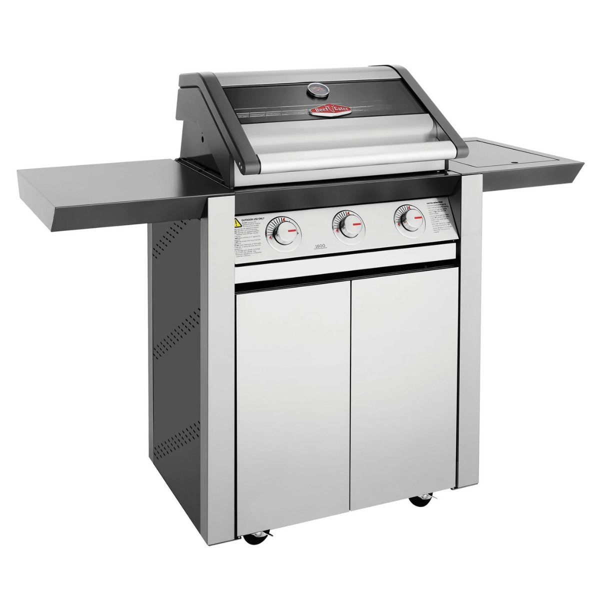 Beefeater 1600S 3 Burner Grill and Side Burner with Cart - Kitchen In The Garden