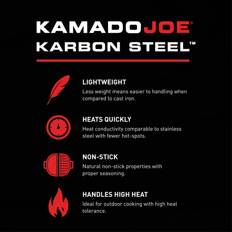 Kamado Joe Karbon Steel Paella Pan - Kitchen In The Garden