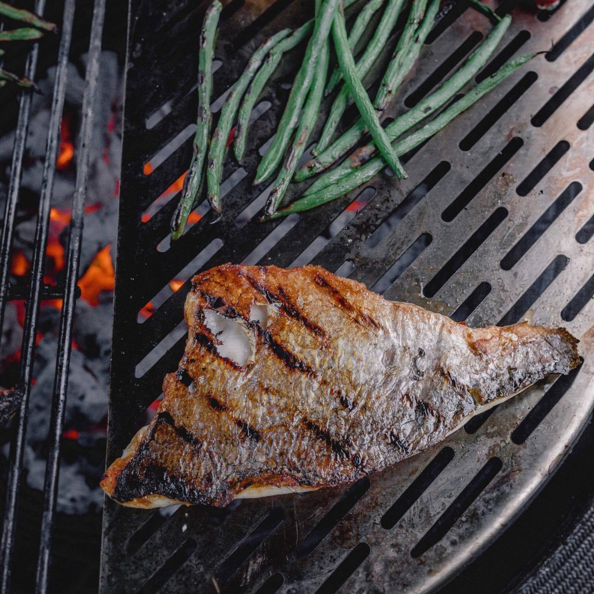 Kamado Joe Stainless Steel Half Moon Cooking Grate - Kitchen In The Garden