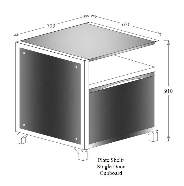 Oliveti Plate Shelf Double or Single Door - Kitchen In The Garden