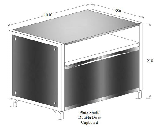 Oliveti Plate Shelf Double or Single Door - Kitchen In The Garden